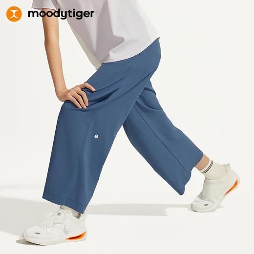 【24年夏新品爆款】moodytiger儿童裤子24年春季新款女童运动宽松透气阔腿裤42211303 商品图0