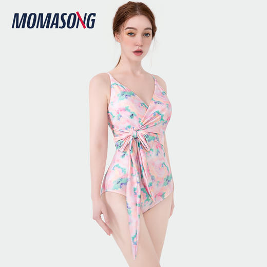 木马谣 2024新款女连体泳衣交叉绑带性感时尚泳衣 商品图4