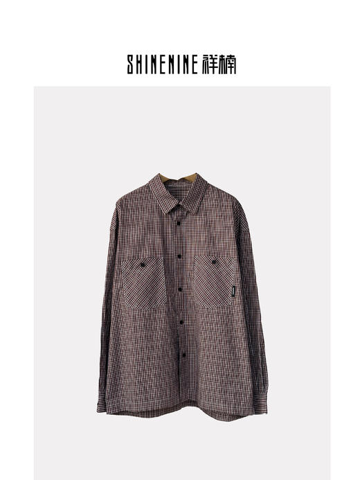41932148格纹休闲长袖衬衫 商品图0