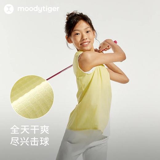 【24年夏新品】【高尔夫系列】moodytiger女童无袖polo衫24年春新款拼接透气上衣41214103 商品图2