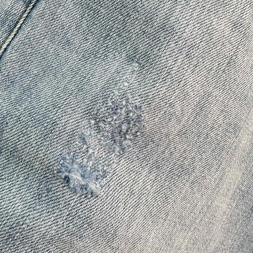 【断码 捡漏】返场 原单 CON家 微泛白的复古淡蓝 很自然的微磨破做旧牛仔裤 商品图7