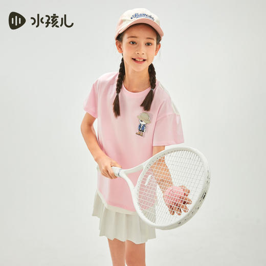 水孩儿童装夏季新款儿童短袖男童透气舒适圆领衫女童时尚印花T恤 商品图2