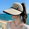 TZF-韩版夏天帽帽子新款透气空顶遮脸遮阳帽女士夏季大檐太阳帽 商品缩略图5