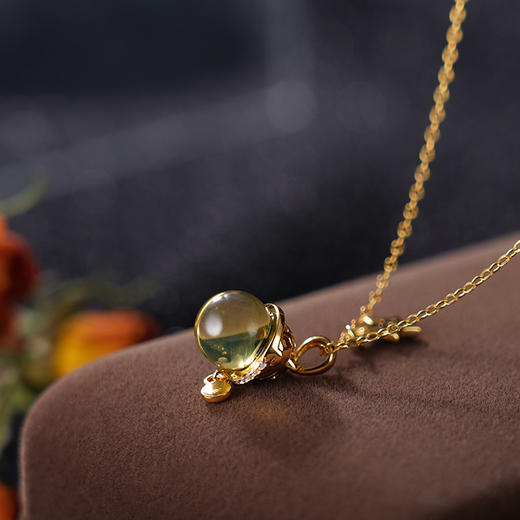 子佩集S925银【雨露浓】套链项链【DSD837】纯银镀金琥珀蓝珀2404 商品图3