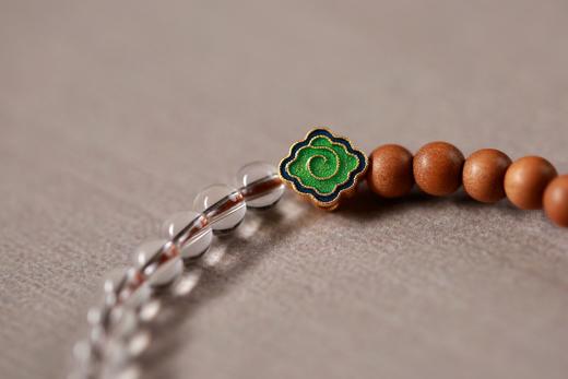 LSTX0177°风情·老山檀香+紫檀佛水晶手串手串 商品图4