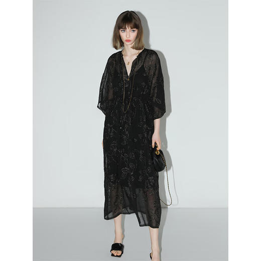 COCOBELLA[金葱刺绣]轻奢风刺绣肌理感连衣裙吊带裙两件装FR966 商品图2