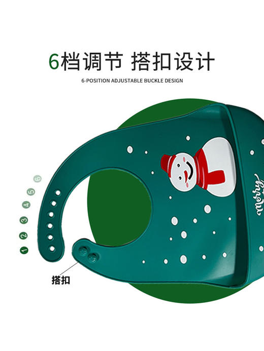 【60款可选！舒适佩戴不脏衣】跨境新款婴儿硅胶围兜防水宝宝吃饭兜儿童围嘴大号口水兜免洗饭兜 商品图3