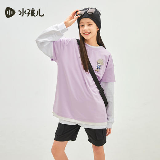 水孩儿童装夏季新款儿童短袖男童透气舒适圆领衫女童时尚印花T恤 商品图8