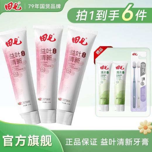 田七牙膏新品益叶清新口气清洁口腔健齿牙膏薄荷味桃桃 商品图2