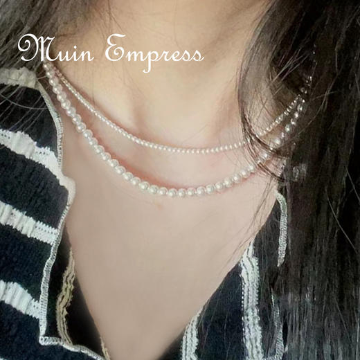 优选丨澳白色正圆贝珠项链组合 多种规格可选 商品图2