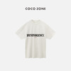 COCO ZONE"水洗工艺T”夏季复古字母印花短袖T恤时尚百搭圆领上衣CC1B1020 商品缩略图0