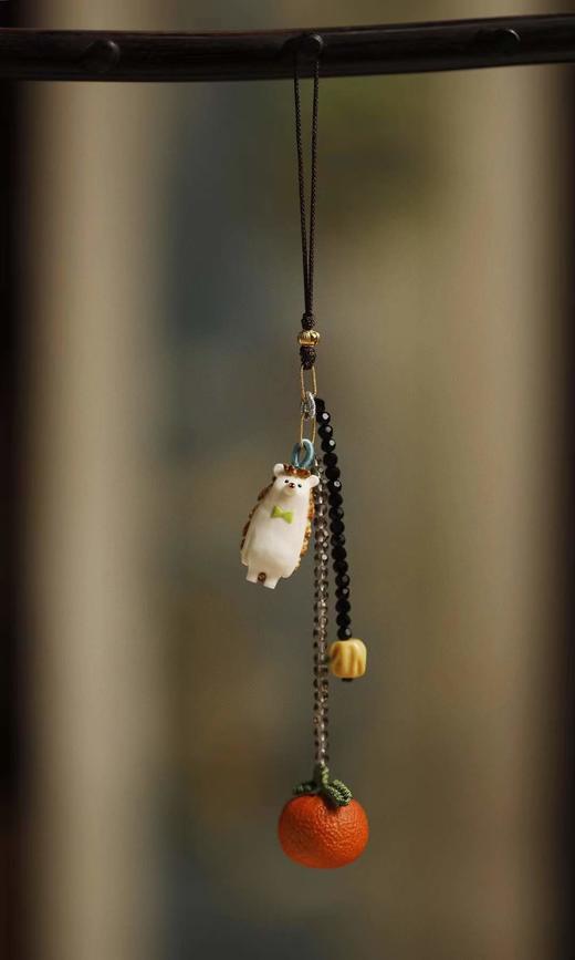 手工刺猬*橘子鹿角小挂件 商品图8