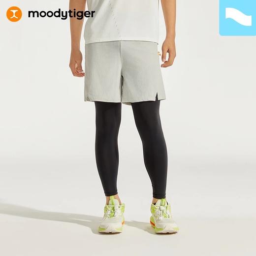 【24年夏新品】moodytiger24年夏新款男童户外夏季跑步运动假两件裤42111503 商品图0