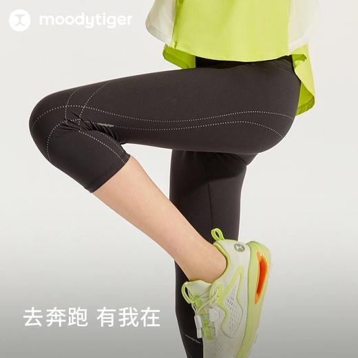 【24年夏新品】moodytiger女童速干运动裤子夏新款耐磨弹力七分裤42211421 商品图2