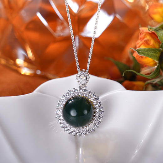 子佩集S925银【望苍穹】套链项链【D1321】纯银琥珀蓝珀2404 商品图7