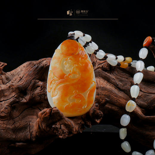 新疆国玉盟世玉和田玉白玉挂件（龙凤呈祥）【带证书·顺丰物流】 商品图1