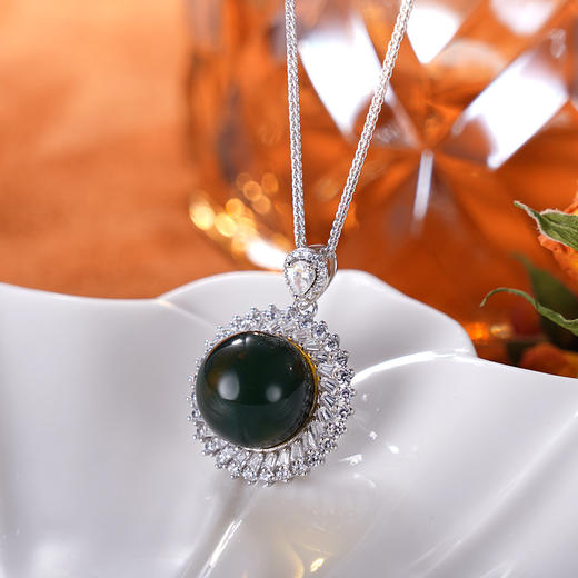 子佩集S925银【望苍穹】套链项链【D1321】纯银琥珀蓝珀2404 商品图11