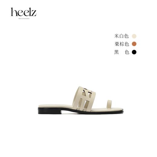 heelz设计师手工鞋履｜H几何繁花度假凉鞋夹脚羊皮15mm 商品图0