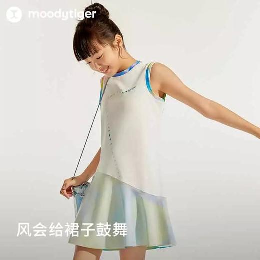 【24年夏新品】moodytiger女童连衣裙夏新款撞色拼接运动背心裙子42211904 商品图1