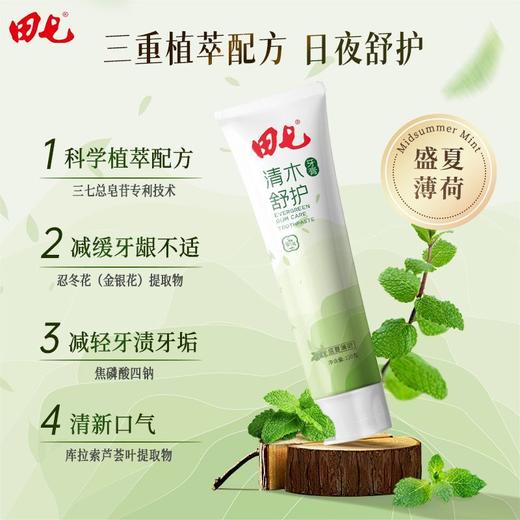 田七牙膏清木皓齿沁爽牙膏清新口气清洁口腔益生元清火防龋正品 商品图7