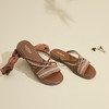 Safiya/索菲娅2024夏草编民族风流苏平底沙滩拖鞋 SF42110090 商品缩略图8