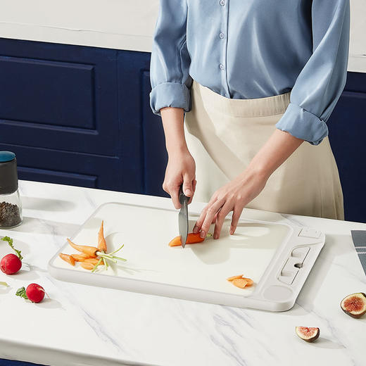 OOU O5升级可立式多功能不锈钢抗菌双面菜板CB0010W 商品图3