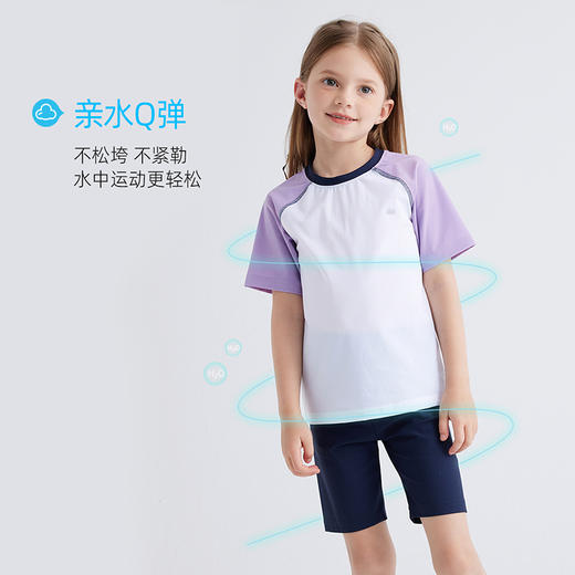 fx-【冰感防晒 UPF50+】儿童透气插肩袖冰皮套装 PXTZ2403 商品图3