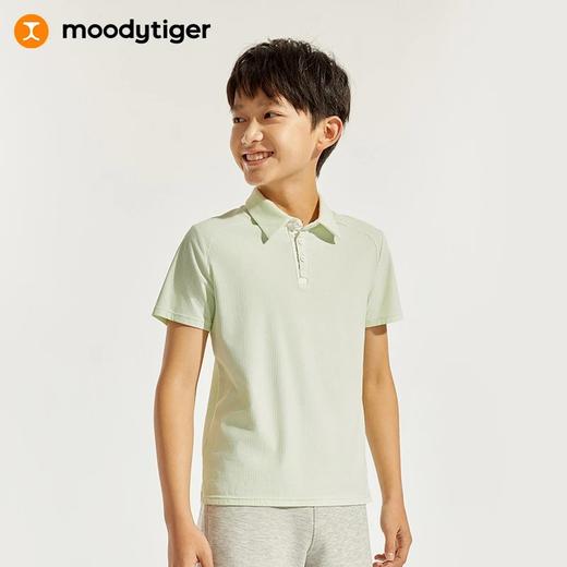 【24年夏新品】moodytiger24年夏新运动休闲夏季男童polo衫T恤42114102 商品图0
