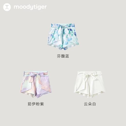 【24年夏新品】moodytiger女童运动裤24夏季新款个性印花宽松透气假两件裤子42211602 商品图4