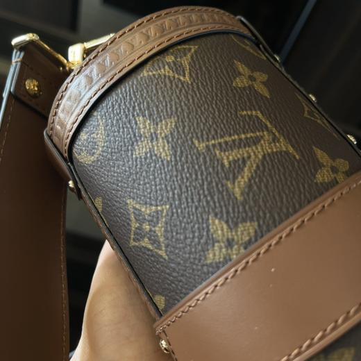 驴牌女包老花巴比龙圆筒包单肩斜挎包百搭手提链条腋下包 商品图3