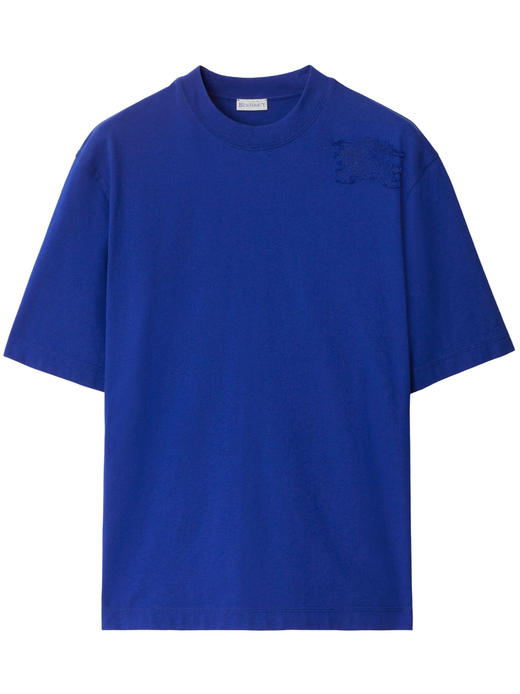 战马 2024夏新款 马术骑士贴布绣花小标 圆领短袖T恤 Z-11632 商品图3