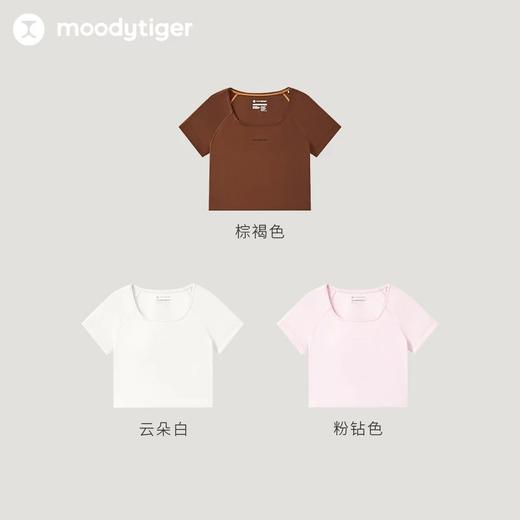 【24年夏新品】moodytiger24年夏新夏季运动休闲圆领Tech短袖贴身T恤42210127 商品图4