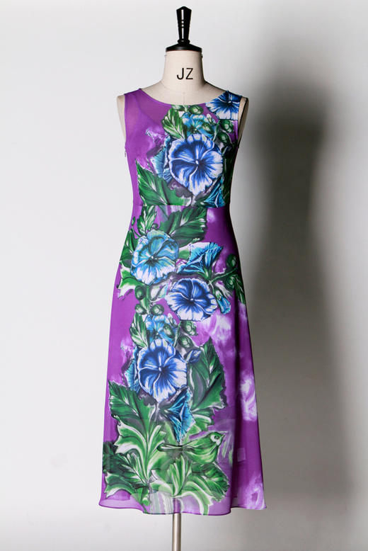 2S6898--紫色连衣裙--《智慧之光--波斯艺术》 商品图1