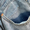 【断码 捡漏】返场 原单 CON家 微泛白的复古淡蓝 很自然的微磨破做旧牛仔裤 商品缩略图5