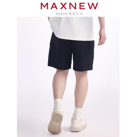 【短裤】男装防水工装口袋五分微阔短裤
 1N2114205 商品图2