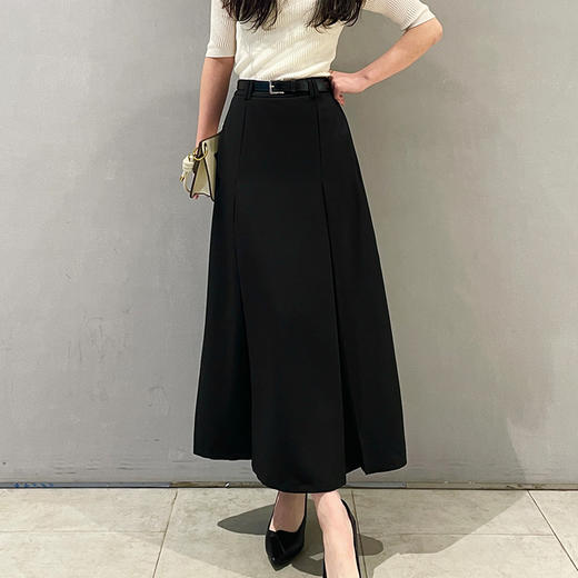 【百搭经典款】ESBACK复古半身裙高腰有垂感宽松A字挺阔版型 商品图2