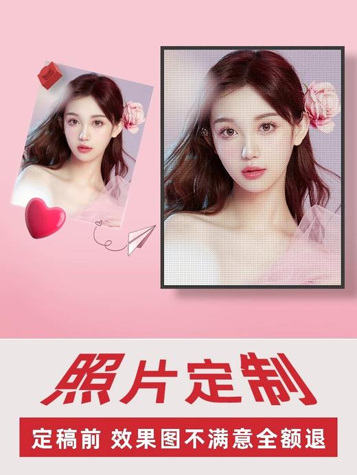 【岁岁礼】像素画钉子画DIY情人节女友照片人像拼图MOC小颗粒乐高积木画定制 商品图3