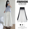 「三色可选！夏日褶皱半身裙」白色裙裤女夏天薄款冰丝小个子飘飘百褶a字半身裙高腰垂感阔腿裤下装 商品缩略图1