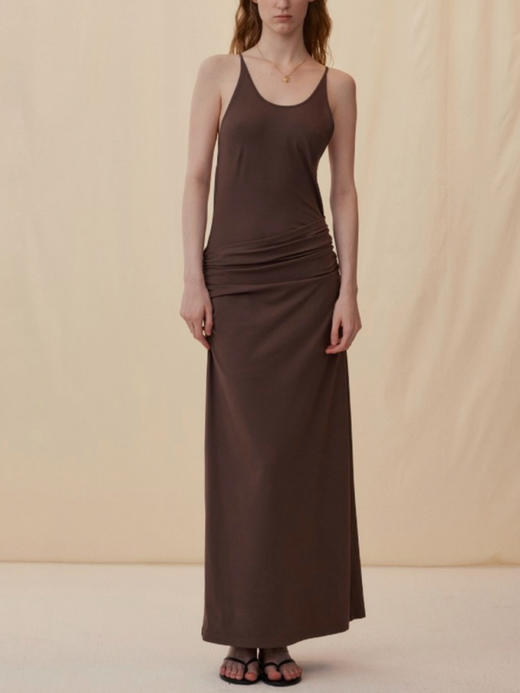 HOSIKARI｜HO24SS06 露背针织吊带连衣裙 [ 黑BK / 棕BN / 白WT ] 商品图10