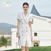 AD白色西装连衣裙气质干练西服裙子新款教师工作服主持人上镜服装 商品缩略图1