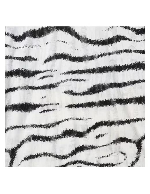 T498新款黑白斑马纹圆领长袖打底衫宽松休闲百搭ins潮流T恤 商品图3