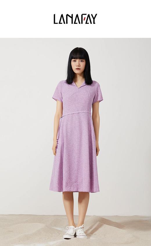 啦娜菲2021夏季新款垂感连衣裙1X410 商品图0