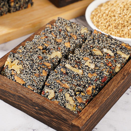 【新鲜现做！黑芝麻枸杞核桃糕】高纤维，，含钙，香甜可口，健康营养糕点心纯手工切糕小零食孕妇软糕 商品图6