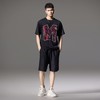 PINLI品立2024夏季新款男士字母烫钻圆领短袖T恤上衣BG242111042 商品缩略图4
