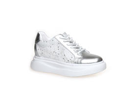 豪麟名鞋奥莱迪嘉女鞋时尚休闲鞋牛皮革/织物DJXXO41WX214银色  原价1960元