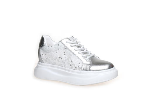 豪麟名鞋奥莱迪嘉女鞋时尚休闲鞋牛皮革/织物DJXXO41WX214银色  原价1960元 商品图0