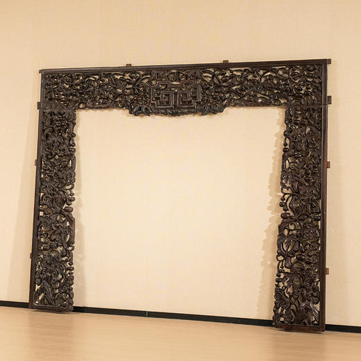 清 红木透雕“福禄万代”门罩 商品图3