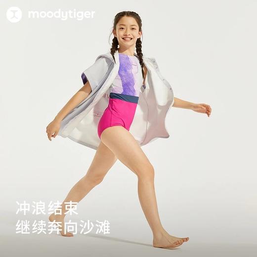 【24年夏新品】moodytiger儿童斗篷24夏新款时尚印花宽松冲浪外套42510402 商品图1