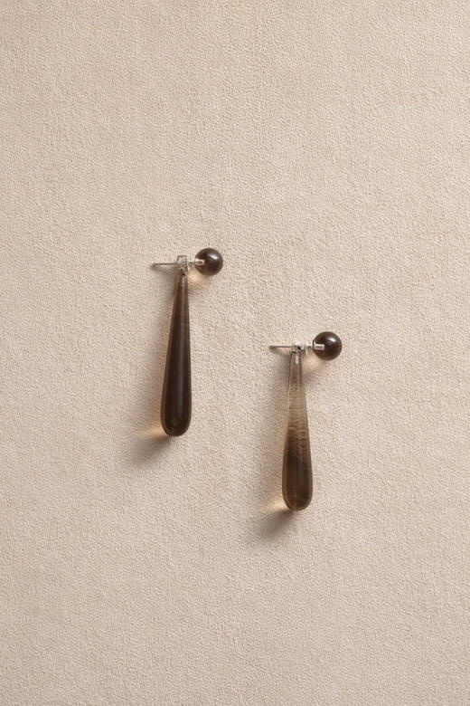 Sophie Buhai  水滴型angelika烟晶耳环 商品图1