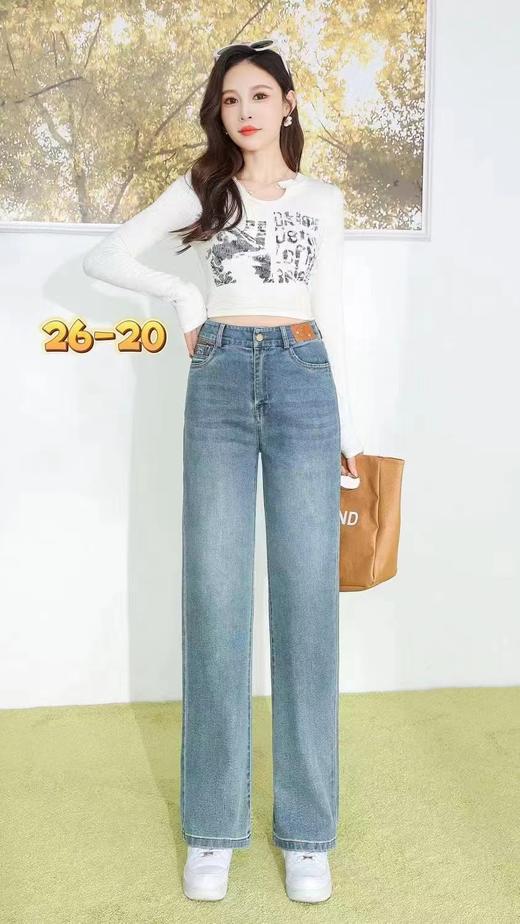 超软料~太舒服~线下店铺爆款阔腿牛仔-喜出 商品图0